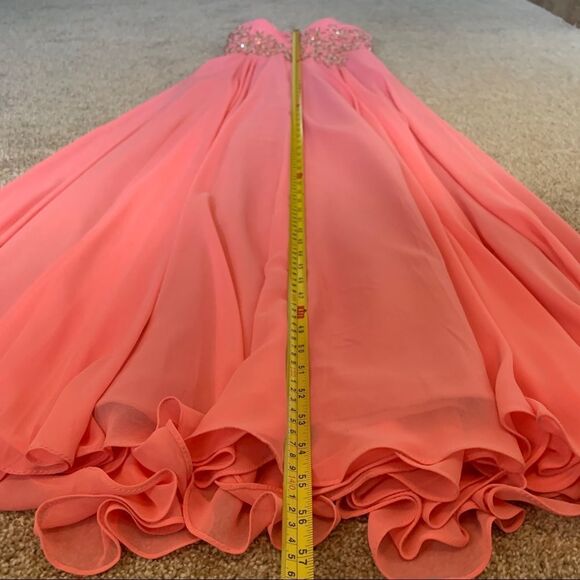 ANNA Rose pink sleeveless sequin beaded sweetheart prom bridesmaid gown🔥 - Picture 14 of 15